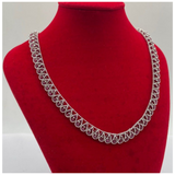 18K White Gold Natural Ruby Necklace