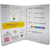 PT900 Natural Emerald & Diamond Necklace