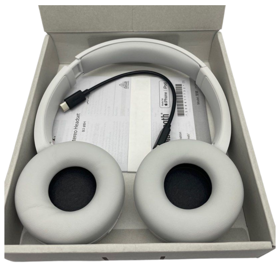 Sony WH-CH520 Wireless Bluetooth Headphones - up to 50 Hours Battery Life with Quick Charge, On-ear style - White
