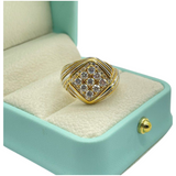 20K Yellow Gold Men’s Diamond Ring