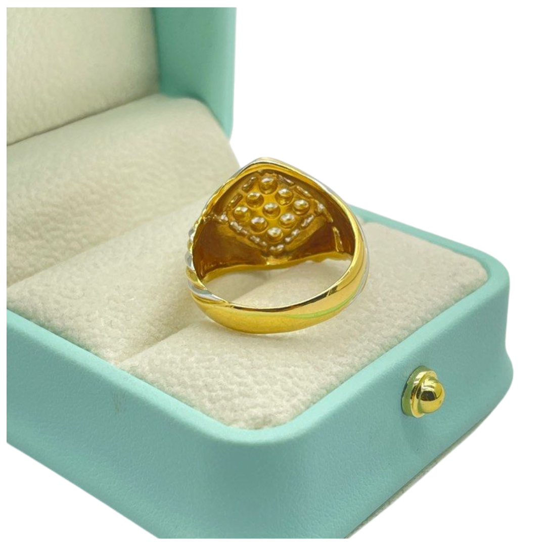 20K Yellow Gold Men’s Diamond Ring