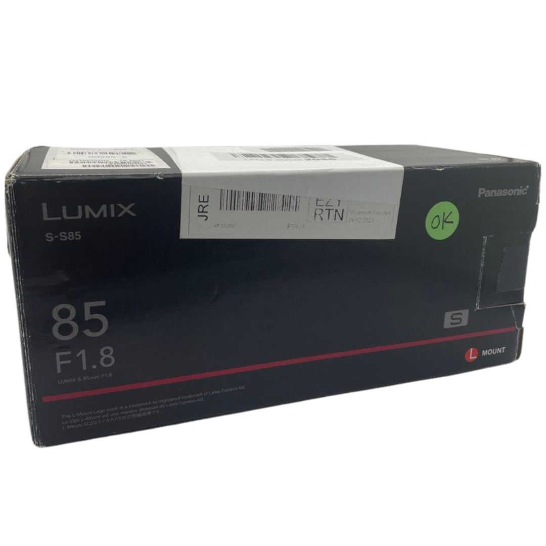 PANASONIC LUMIX S Series Camera Lens, 85mm F1.8 L Mount Interchangeable Lens for Mirrorless Full Frame Digital Cameras, S-S85, Black