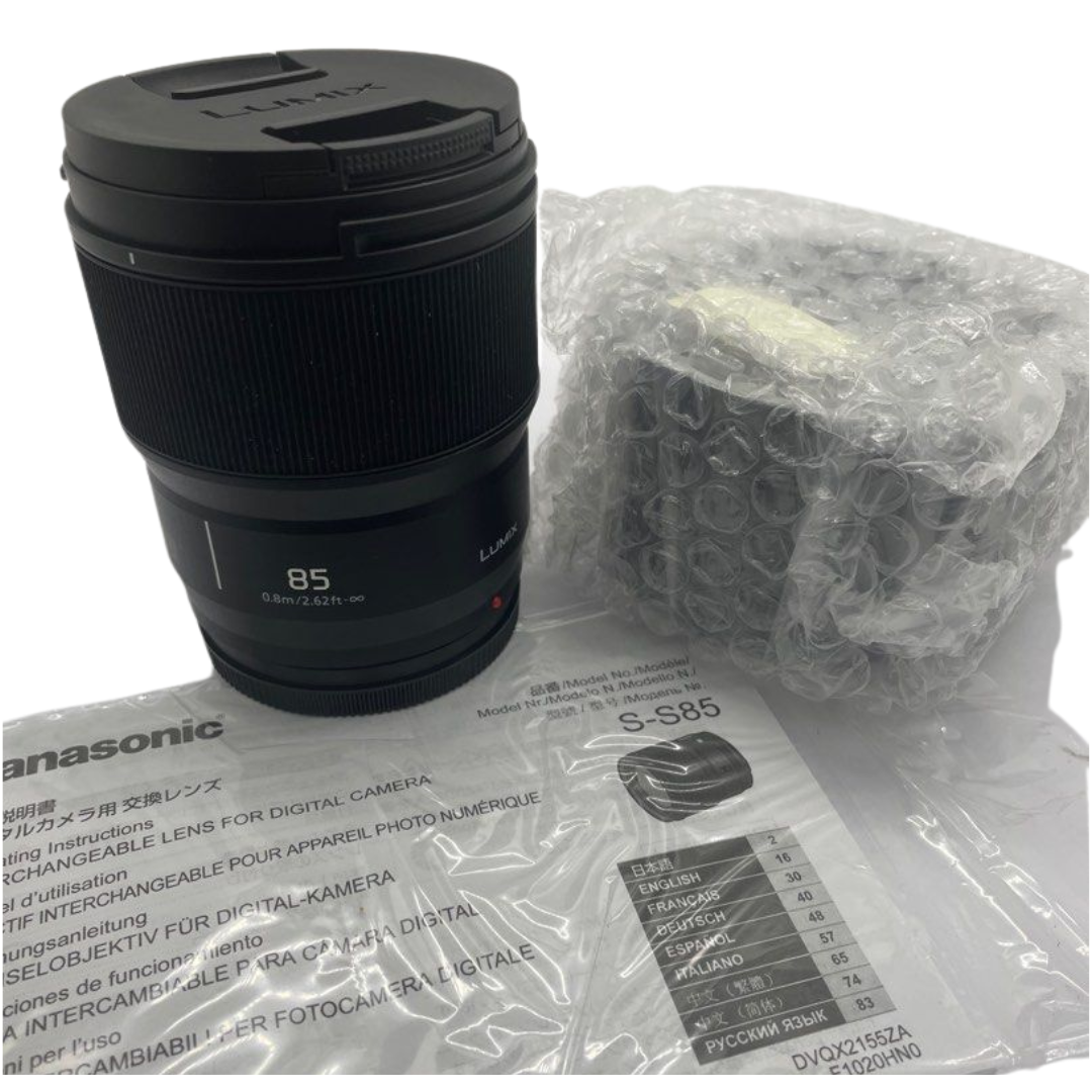 PANASONIC LUMIX S Series Camera Lens, 85mm F1.8 L Mount Interchangeable Lens for Mirrorless Full Frame Digital Cameras, S-S85, Black