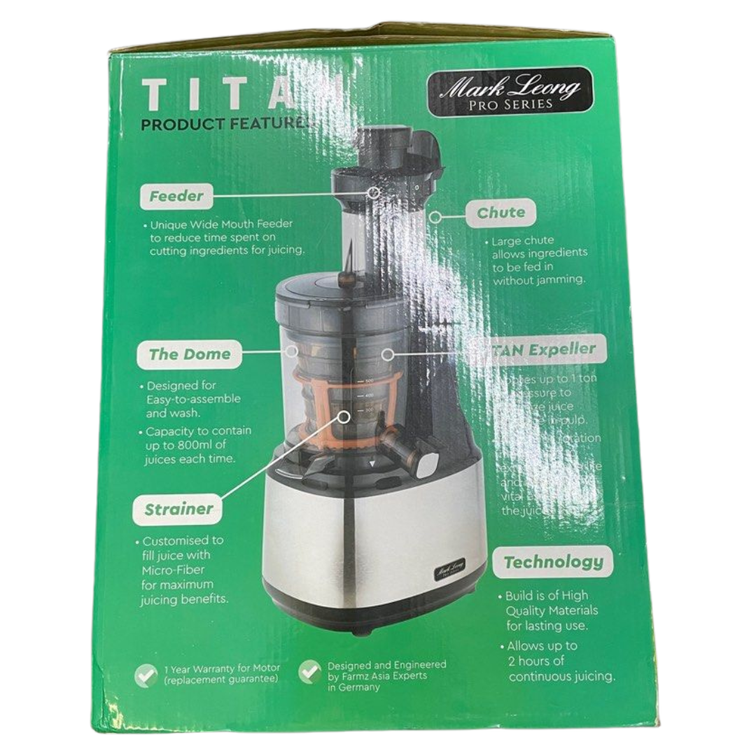 Mark Leong Pro-series Titan slow Juicer