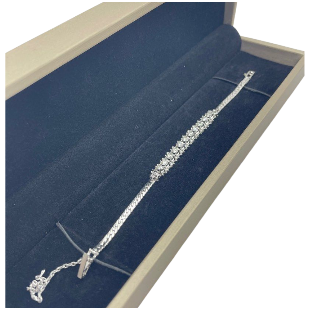 14K White Gold Diamond Bracelet
