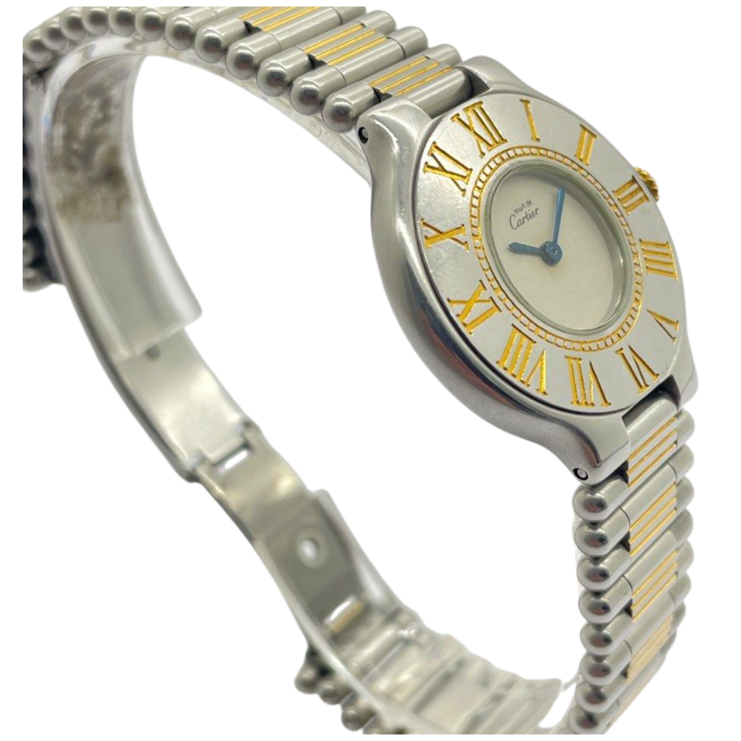 Cartier 21 Must De Cartier 28mm Steel & Gold Quartz Watch
