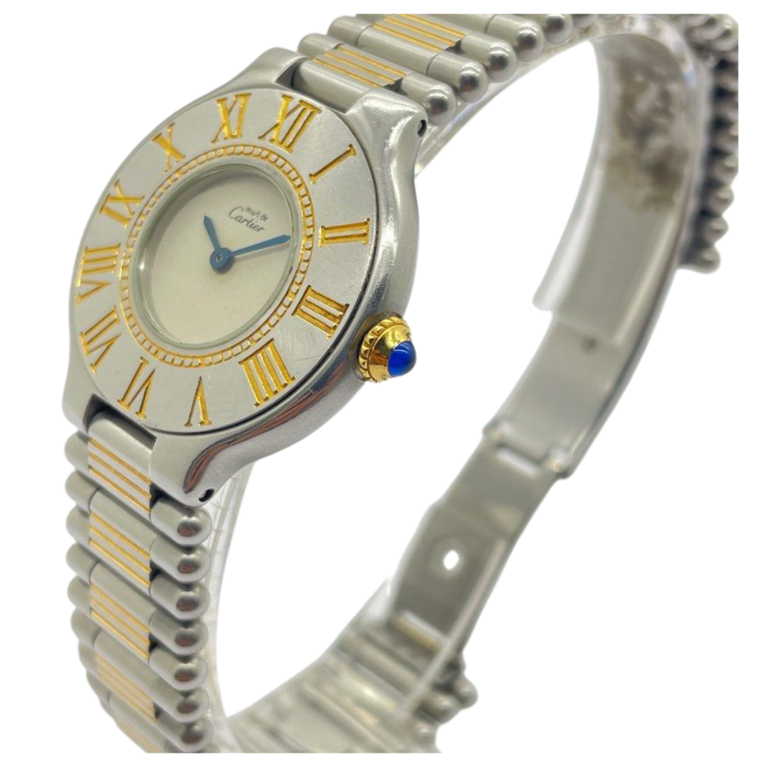 Cartier 21 Must De Cartier 28mm Steel & Gold Quartz Watch