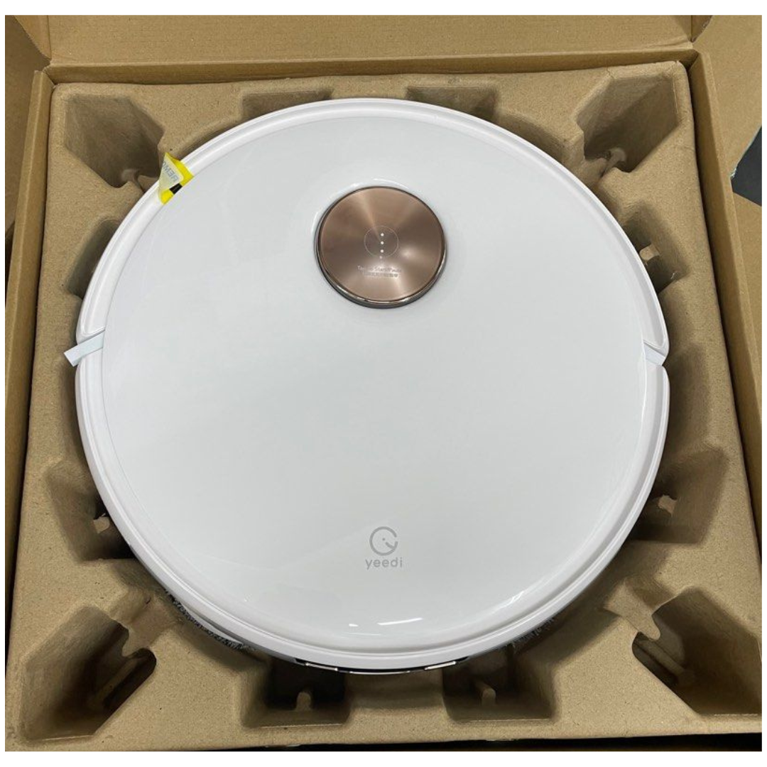 Yeedi Floor 3+ Suction and Wet Robot Vacuum Cleaner, Dual Power Swivel Mop, Suction Power 5100Pa, 3D Obstacle Avoidance, Fast Mapping, Cleaning Carpet and Hard Floors
