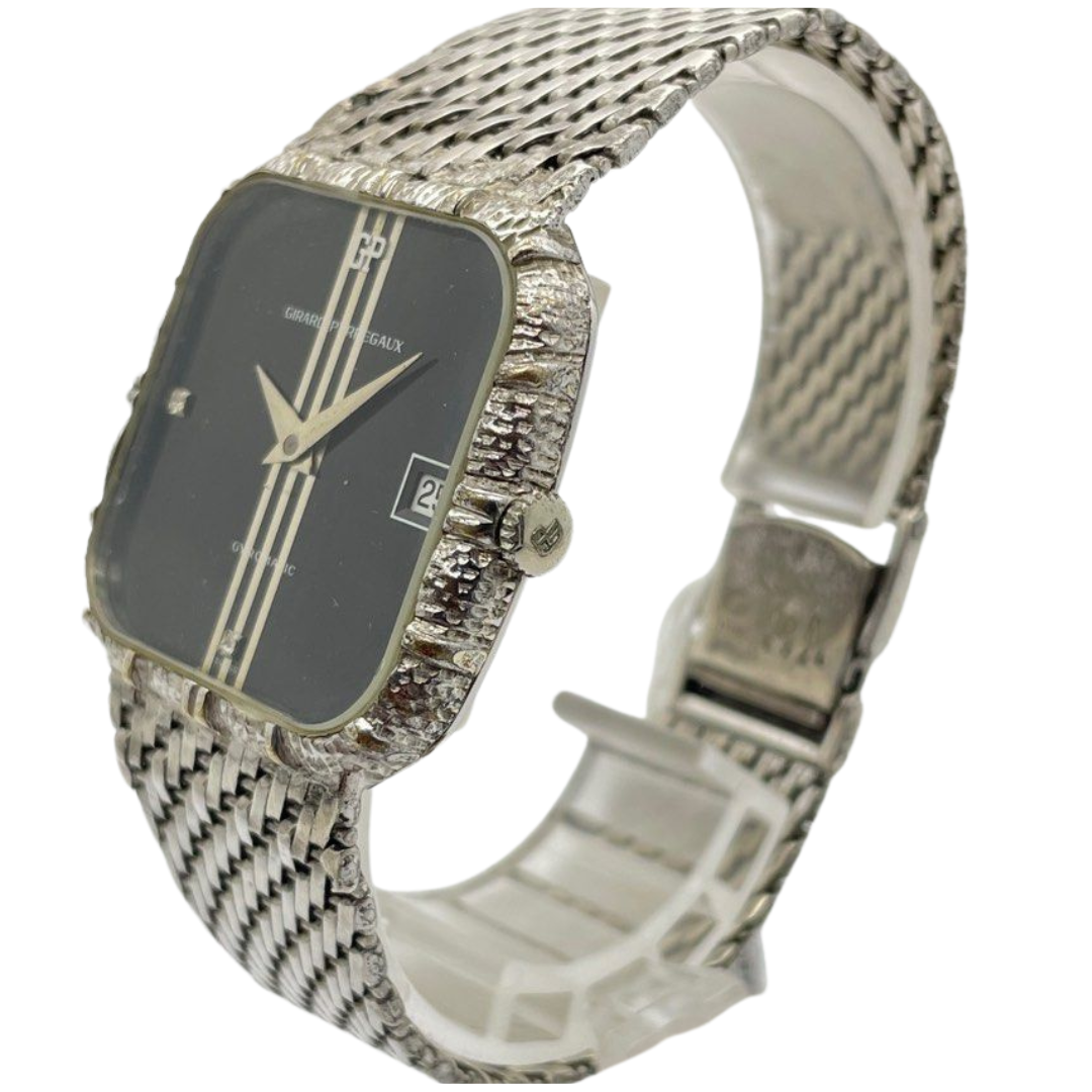 Girard Perregaux 925 Silver Gyromatic 34mm Watch