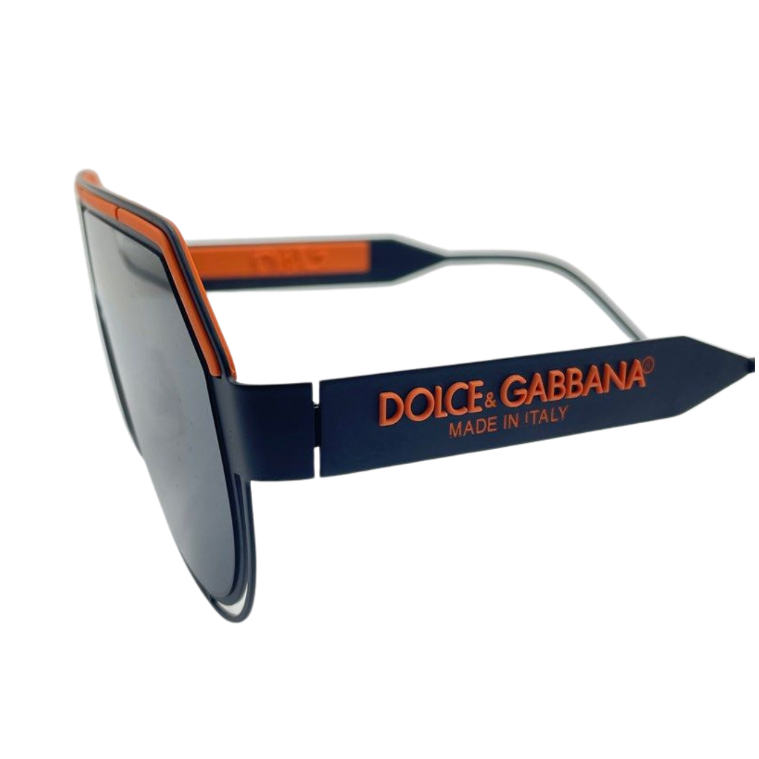 Dolce & Gabbana Black/Orange DG2234 Shield Sunglass