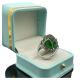PT900 Natural Jadeite & Diamond Ring