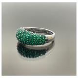 18K White Gold Emerald Ring