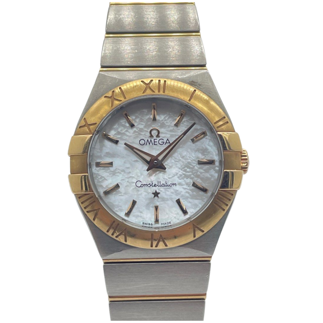Omega Constellation Quartz 27mm Steel/Gold Mother of Pearl Dial Watch