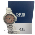 Oris Aquis Date 36.5mm Unisex Automatic Pink Dial Watch 01 733 7770 4158