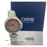 Oris Aquis Date 36.5mm Unisex Automatic Pink Dial Watch 01 733 7770 4158