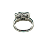 PT900 Natural Emerald Cut Diamond Ring with Cert