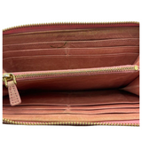 Miu Miu Pink Matelasse Leather Zip Wallet