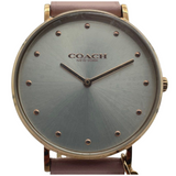 Coach Perry Pink Leather Silver Dial 36mm Quartz Watch
