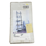 Kiera Grace Providence Hadfield 5 Tier Ladder Shelf Modern Leaning Bookshelf Storage Rack for Home, Office, 18" x 67", Black