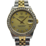 Rolex Datejust 68273 31mm Half Gold Diamond Automatic Watch