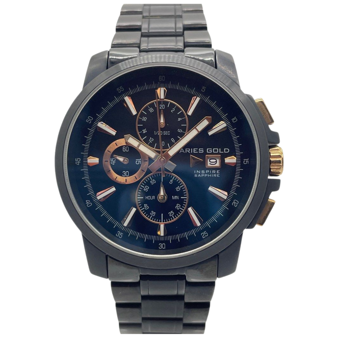 Aries Gold Inspire Contender Black 42.5mm Chronograph Quartz Watch