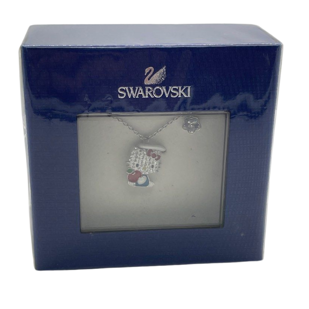 Swarovski Hello Kitty Red Apple Pendant With Chain