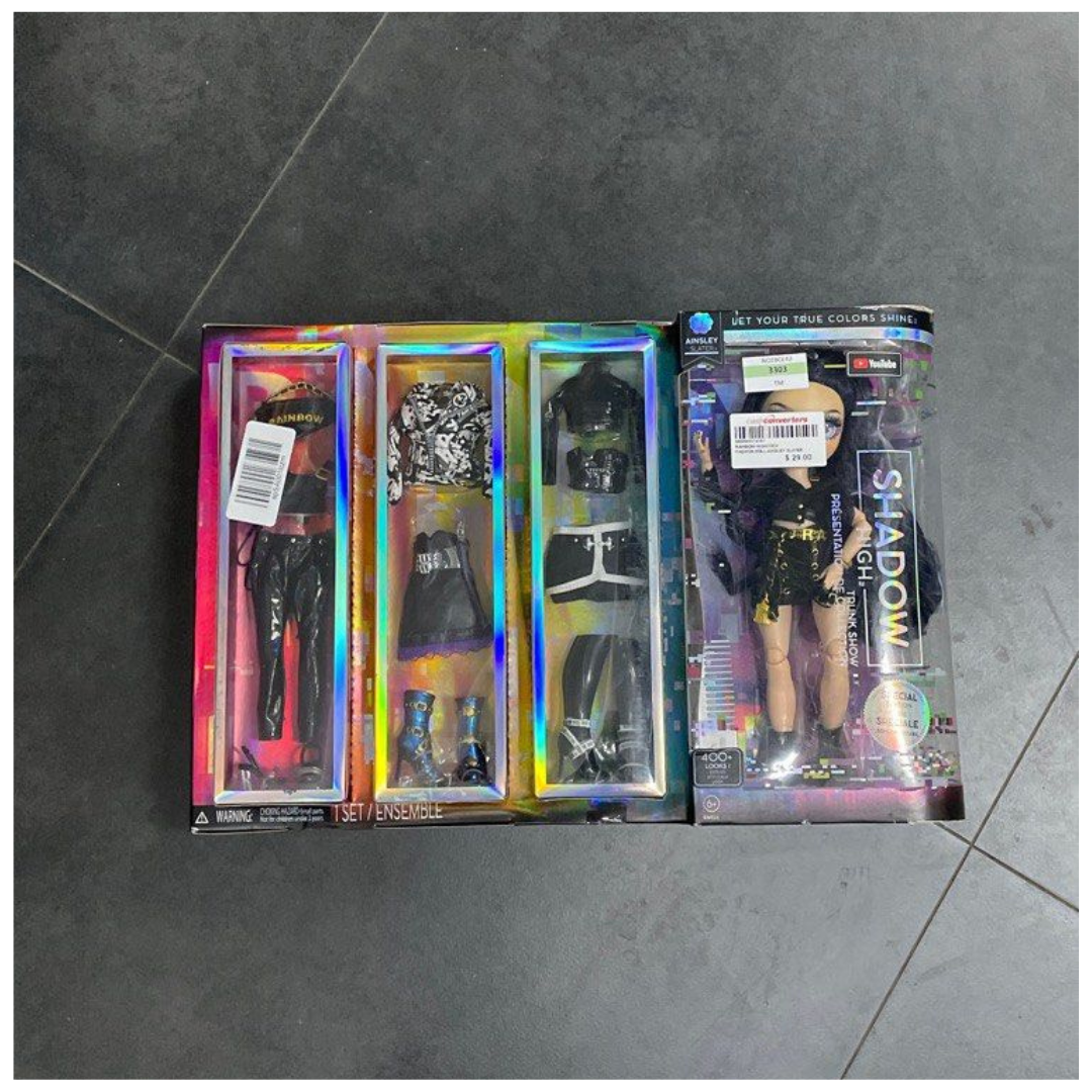 Rainbow High - Ainsley Slater - Black & Gold Fashion Doll Includes 3 Mix & Match Designer Outfits with Accessories - Suitable For Kids 6-12 Years and Collectors