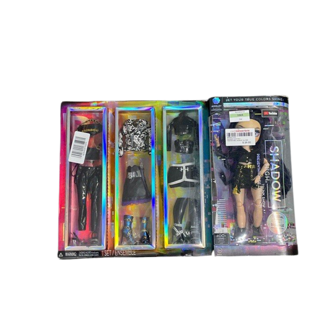 Rainbow High - Ainsley Slater - Black & Gold Fashion Doll Includes 3 Mix & Match Designer Outfits with Accessories - Suitable For Kids 6-12 Years and Collectors