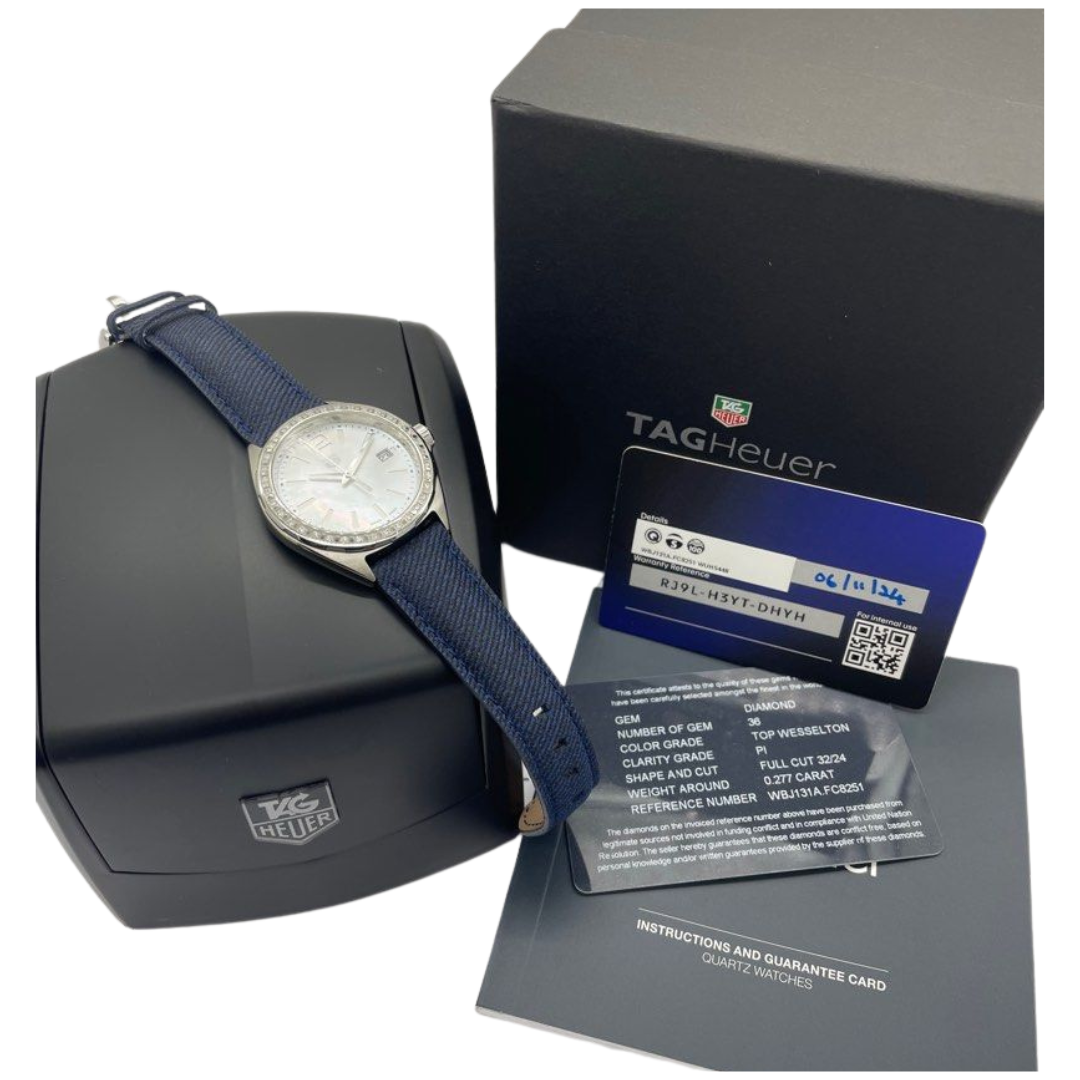 Tag Heuer Formula 1 35mm Quartz Mother of Pearl Diamond Bezel Watch