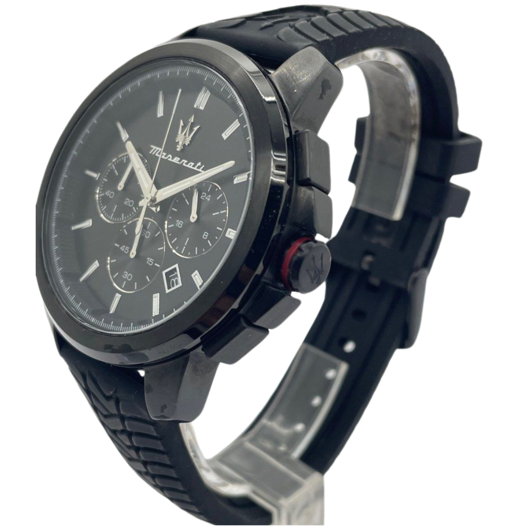 Maserati Successo 44mm Quartz Chronograph Black Dial Watch