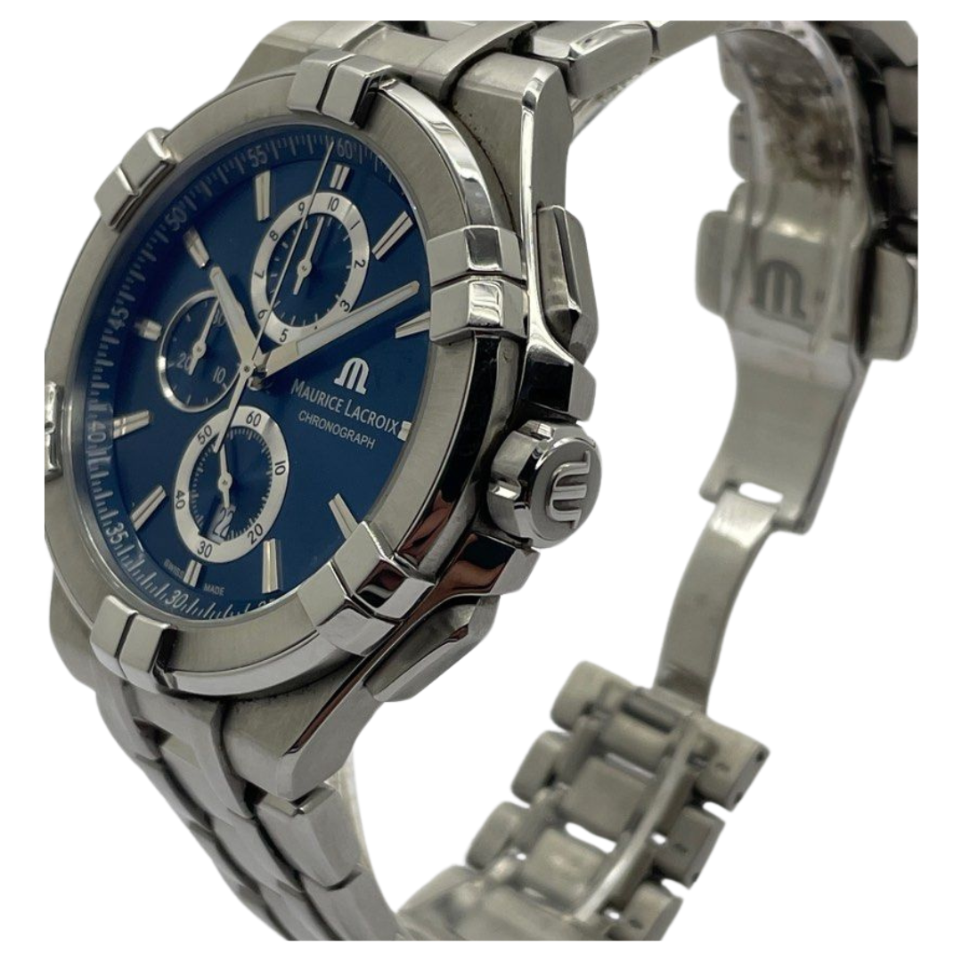 Maurice Lacroix Aikon 44mm Quartz Chronograph Blue Dial Watch