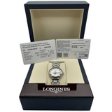 Longines PrimaLuna Moonphase 30.5mm Quartz White Mother of Pearl Diamond Dial Watch L8.115.4.87.6
