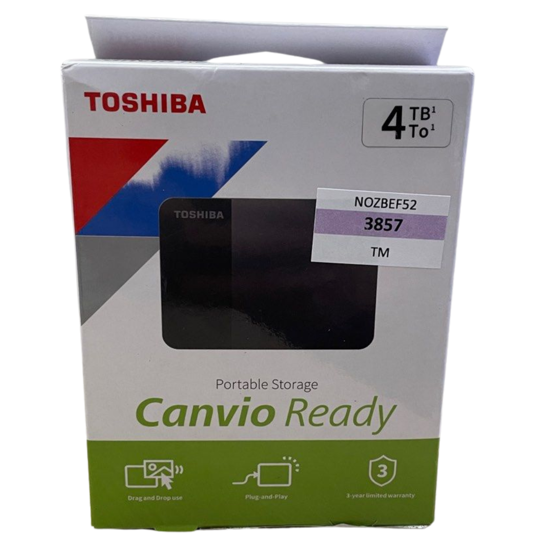 TOSHIBA Canvio Ready 4TB Portable External HDD, USB 3.2, Matte & Gloss finish, HDTP340AK3CA
