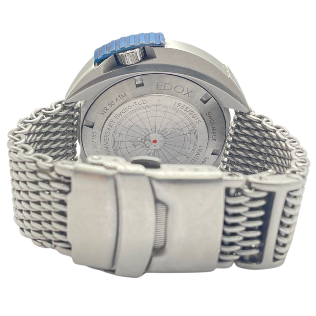 EDOX Hydro-Sub Diver 46mm Automatic Blue Dial Watch 80301