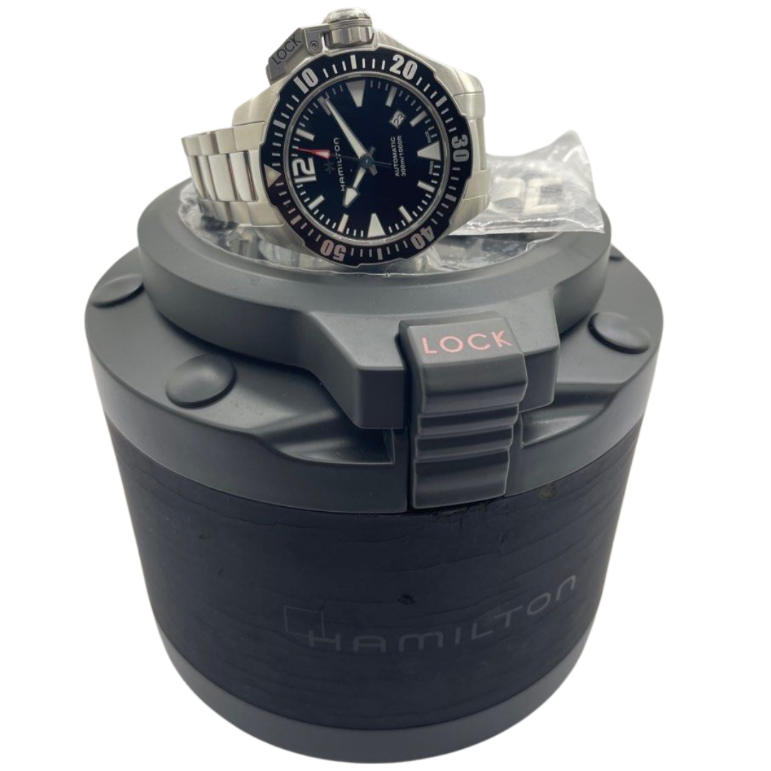 Hamilton Kahki Navy 42mm Automatic Black Dial Watch H776050