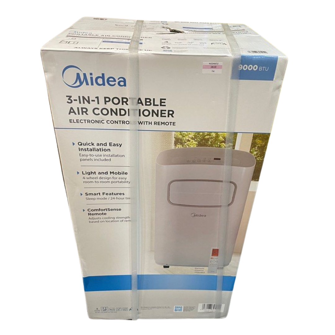 Midea Portable Aircon Air Con Conditioner 9000BTU hands free with Remote MPPF-09CRN1,White