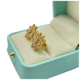 916 Yellow Gold Natural Diamond Earring