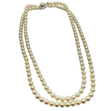 Akoya Pearl Necklace, Silver Clasp