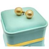 18K Yellow Gold Golden Pearl Earring