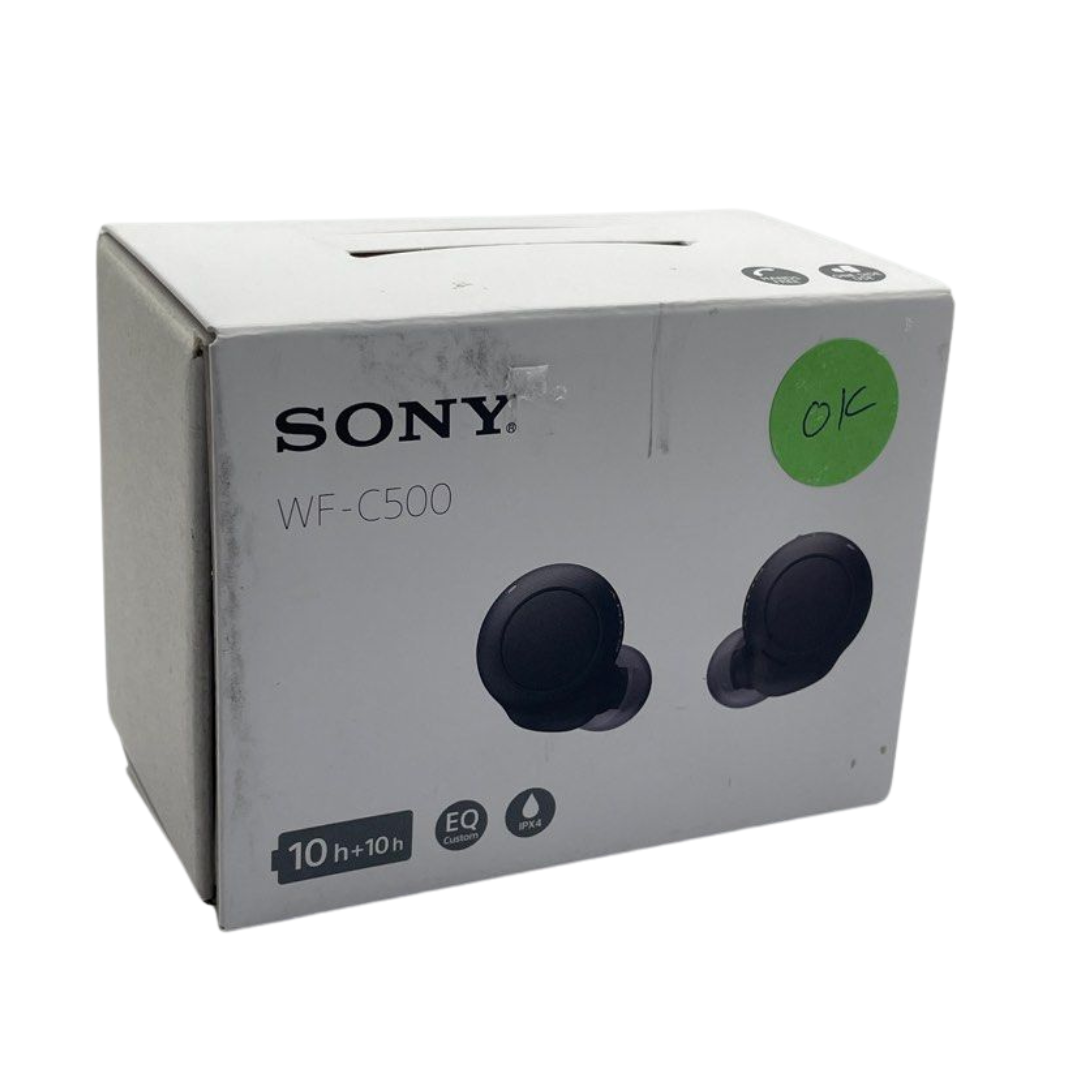 Sony WF-C500 Truly Wireless Headphones, IPX4 Water Resistance, Up to 20 Hours Battery Life, Compatible with Voice Assistant, Bluetooth - Black