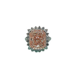18K White Gold Lab-Grown Pink Diamond Ring w/Cert