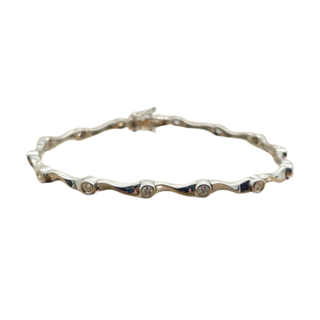 18K White Gold Diamond Bracelet