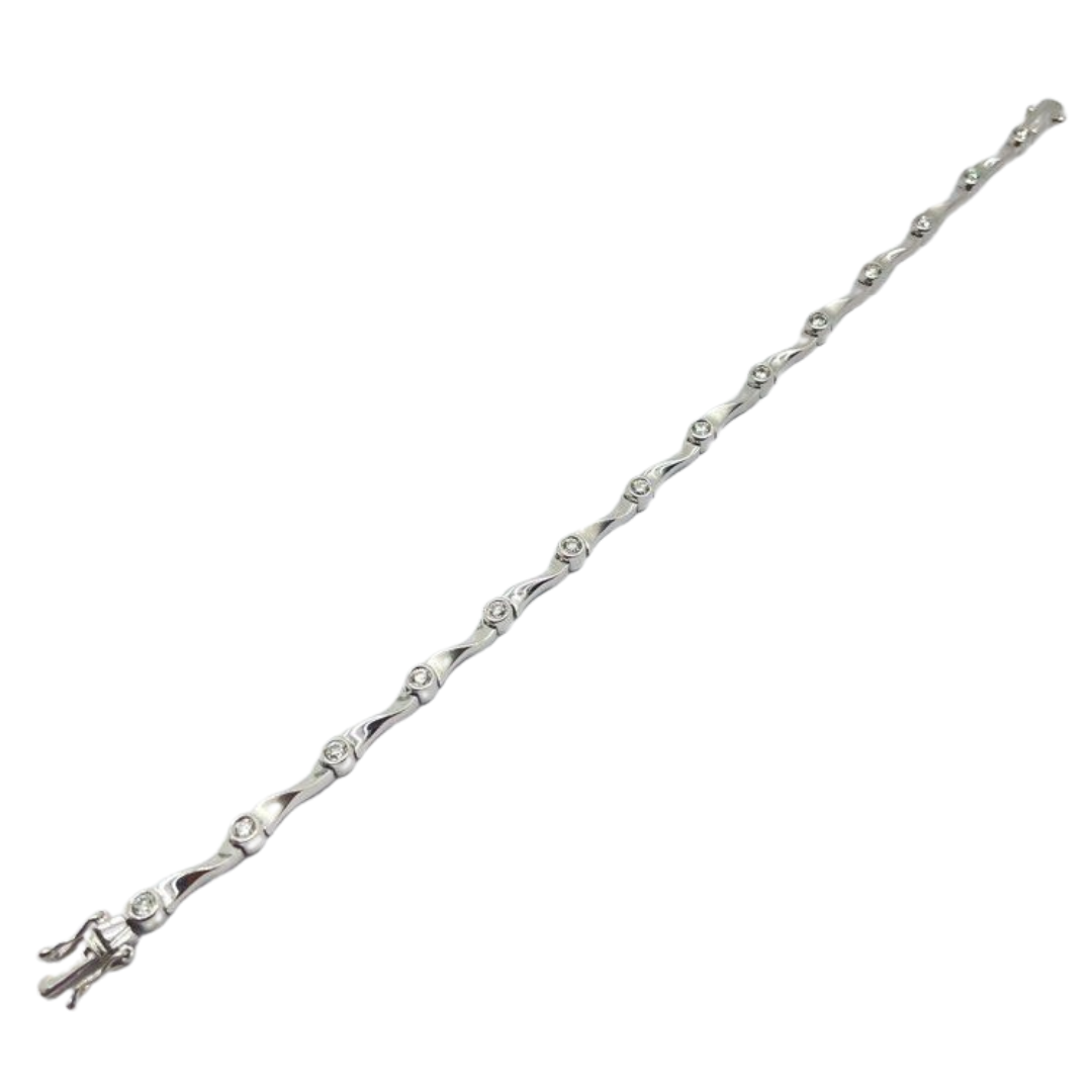 18K White Gold Diamond Bracelet