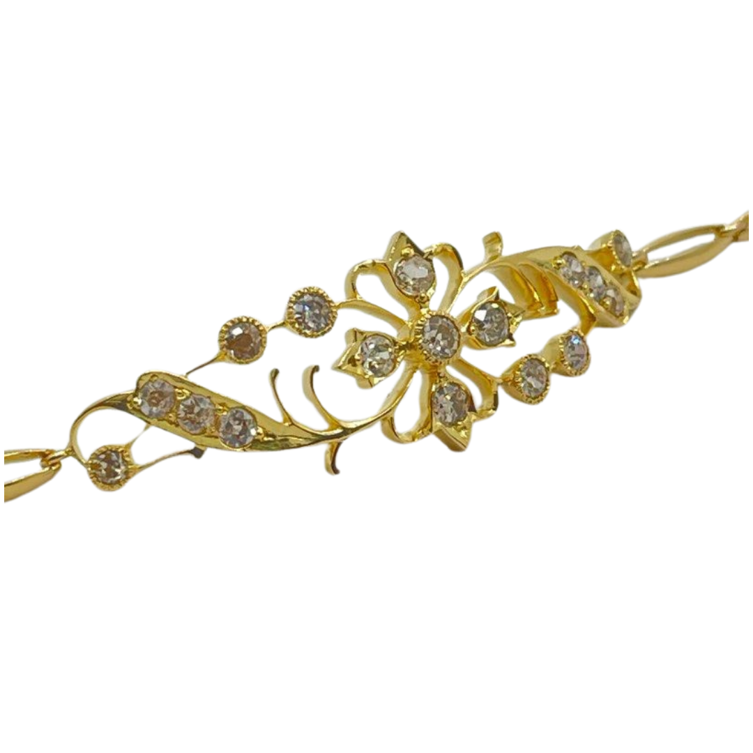 20K Yellow Gold Diamond Bracelet
