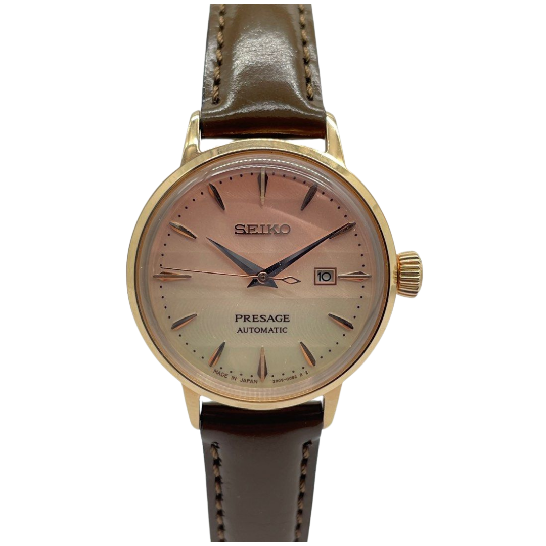 Seiko Presage Cocktail Time 30.6mm Limited Edition Automatic Pink Dial Watch SRE014J1