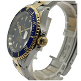 Rolex Submariner 16613 40mm Half Gold Blue Dial Automatic Watch