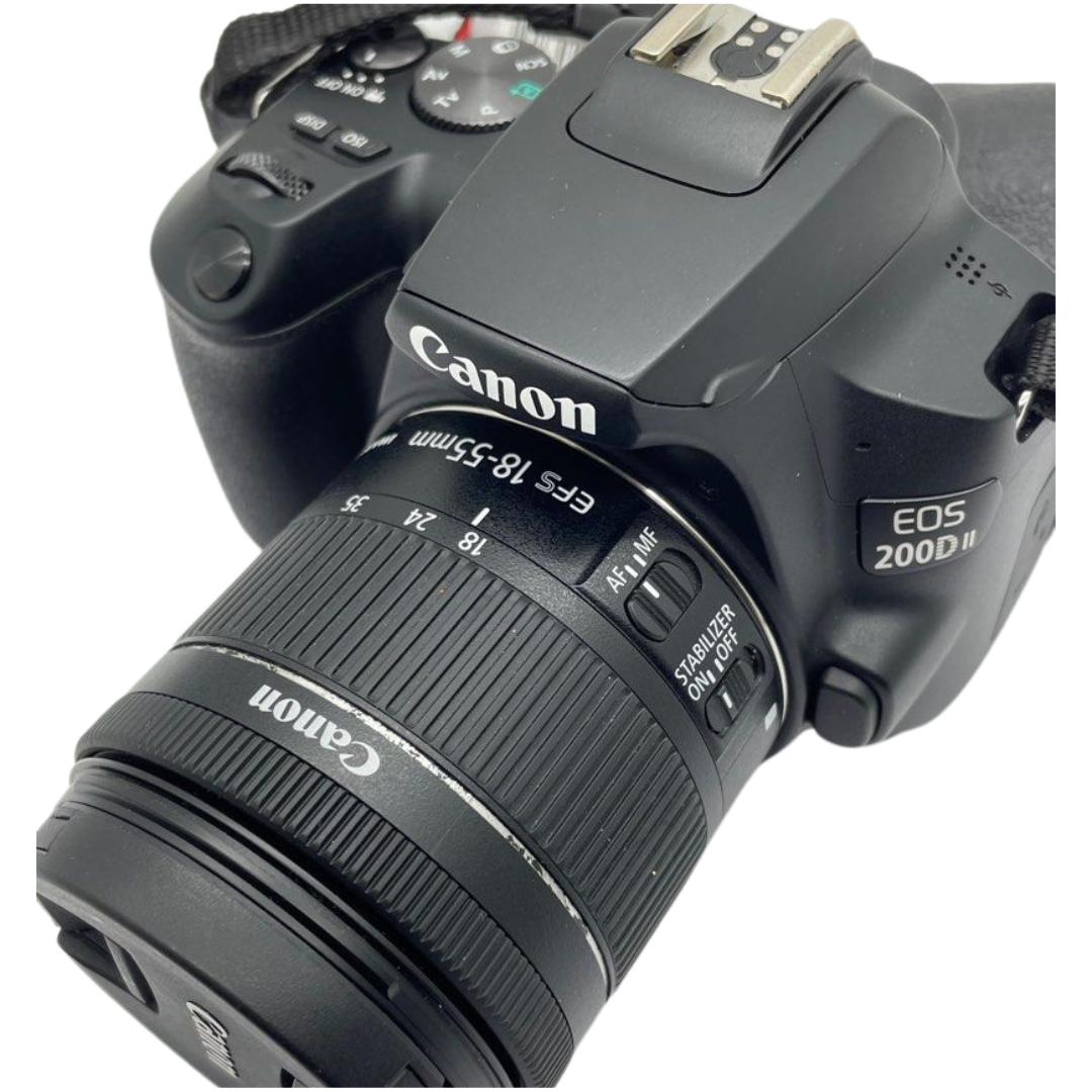 Canon EOS 200D MARK II 24.1MP DSLR Camera (EF-S18-55mm f/4-5.6 IS STM) Black
