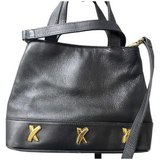 Paloma Picasso Shoulder Black Leather Bag w/Sling
