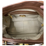 Tory Burch Leather Amanda Mini Satchel Brown Tote Bag