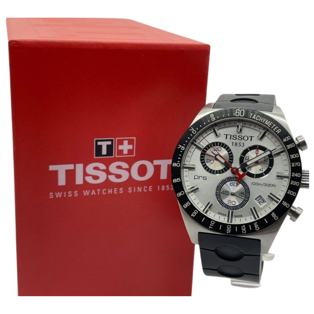 Tissot T-Sport PRS 516 42mm Chronograph Quartz Silver Dial Watch